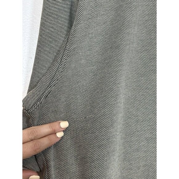 GEOFFREY BEENE Mens XL Double Cotton Print Button Down Shirt Gray Stripe Knit - Picture 7 of 10